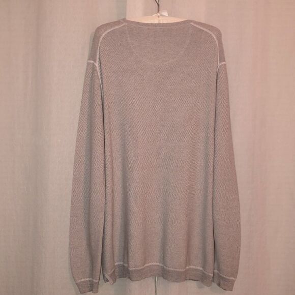 Tommy Bahama XL Beige V-Neck 💯Cotton Pullover Sweater - Picture 2 of 11